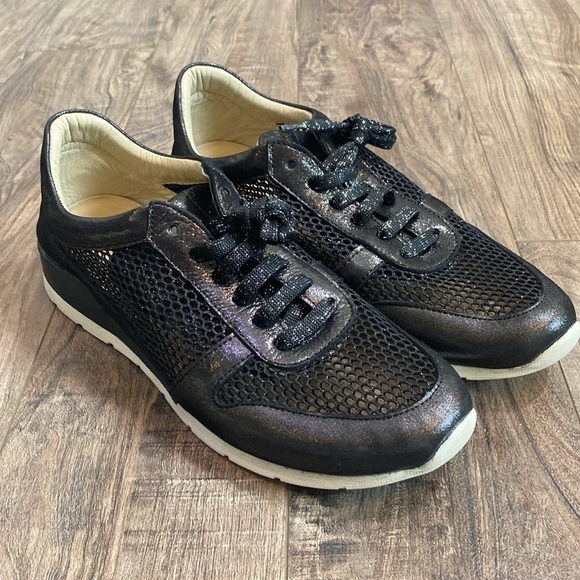 Scarpa Roma Iridescent Black Sneakers with open mesh panels size 40 - Picture 1 of 9